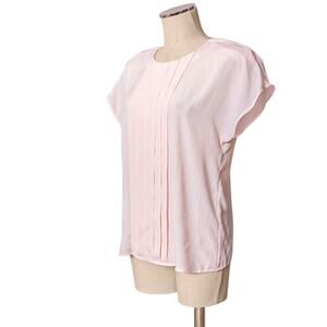 Vintage 80's 90's MICHELLE Stuart Light Pink Blouse Top Shirt M